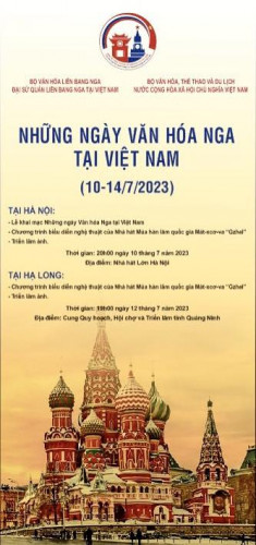 Những ngày văn hóa Nga tại Việt Nam (10-14/7/2023)