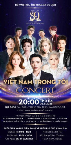 THÔNG BÁO PHÁT HÀNH VÉ MIỄN PHÍ – VIỆT NAM TRONG TÔI CONCERT