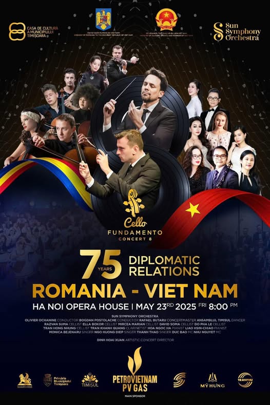 HOÀ NHẠC CELLO FUNDAMENTO 8 - Kỷ niệm 75 năm thiết lập quan hệ ngoại giao Romania – Việt Nam